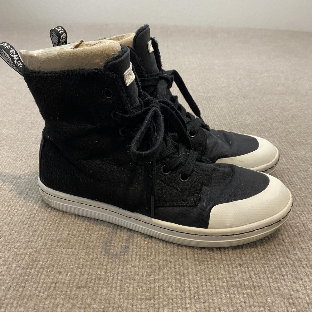 Dr. Martens Hackney II Boots‎ Womens Size 7 Black Synthetic Ankle Combat Lace Up
